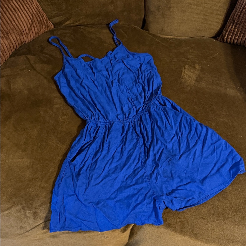 Divided Royal Blue Jumpsuit